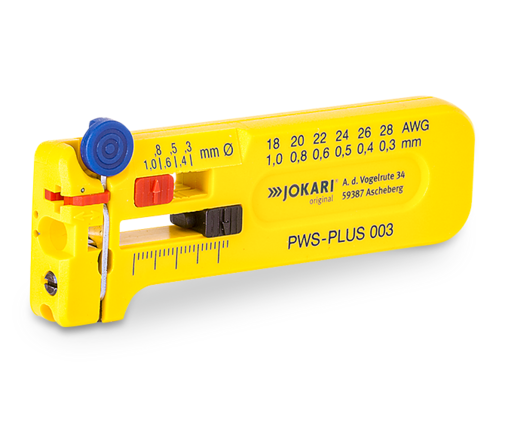 JOKARI Pelacables de microprecisión PWS-PLUS 003 para conductores, alambres y cables de hilos finos de 0,30 a 1 mm Ø