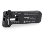 JOKARI Precision Wire Stripper PWS ESD-PLUS 002 made of electrostatically dissipative material for stripping fine conductors, strands and wires from 0.25 to 0.80 mm Ø
